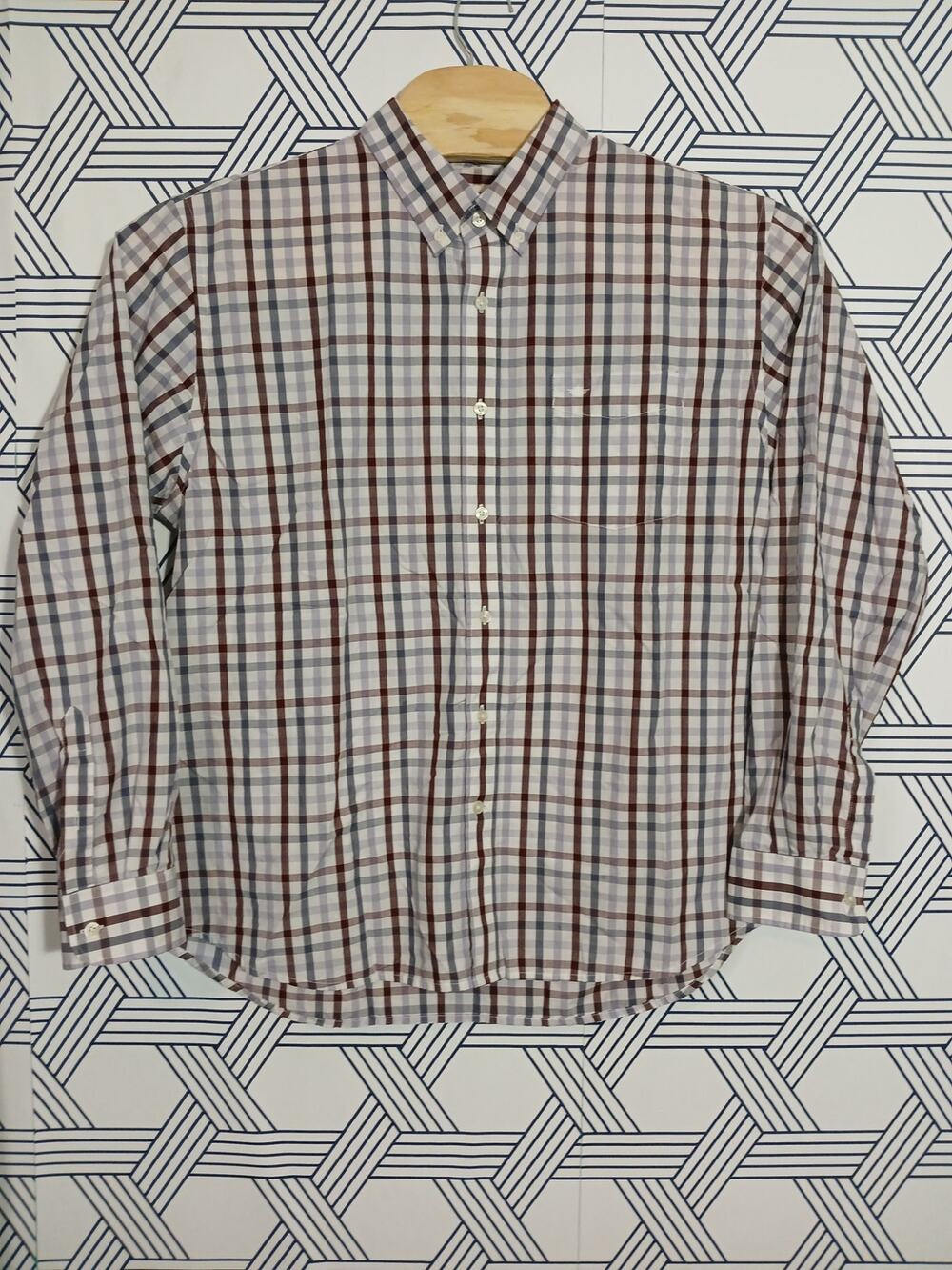 Dockers Mens Plaid Button Front Size XL